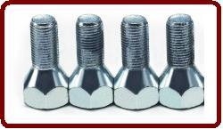 WHEEL BOLT, 1/2” DIA., 13/16” HEAD, FINE THREAD, 1” LONG, 90º (QTY 4)